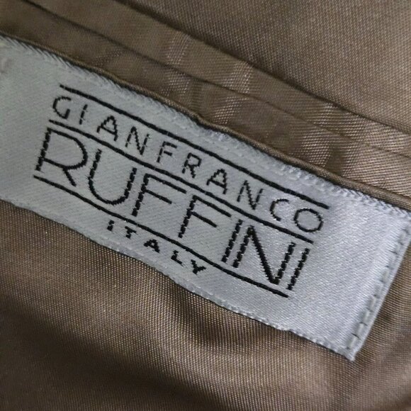 Gianfranco Ruffini Men's silk Blend Neutral Tweed 3 Button Sport Jacket Size 44R - Picture 6 of 8